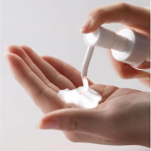 4Pcs 100ML Empty Lotion Dispenser Refillable Clear Plastic Oval Travel Bottles Makeup Cosmetic Container Dispenser with Pump Head & Labels for Gel Creams Shampoo Massage Cleansing Oil - Image 6