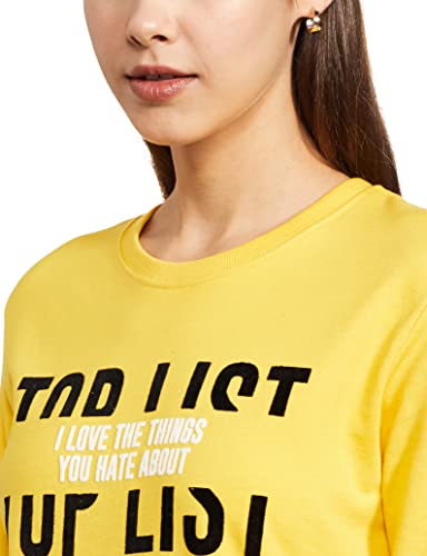 Image of Max Cotton Women Printed Round Neck Hooded Sweatshirt