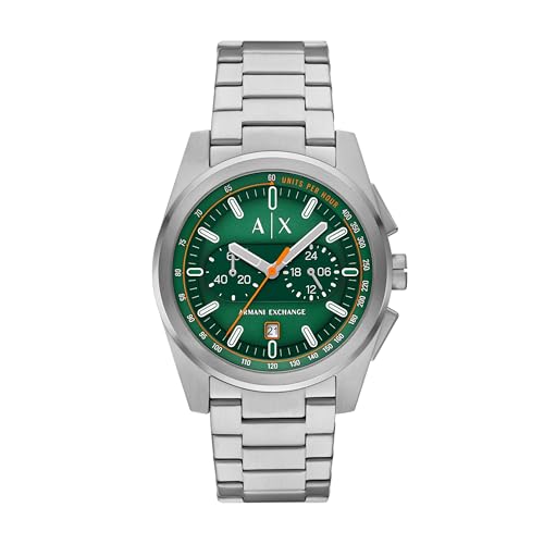 Image of Armani Exchange A|X Chronograph Watch for Men with Leather, Stainless Steel or Silicone Band