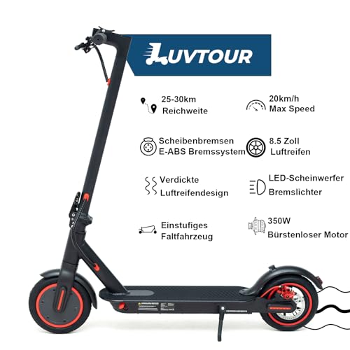 8,5 Zoll Elektroroller mit App-Funktion für Stadtgebrauch, faltbar und mit Diebstahlsicherung, 25-30 km Reichweite Li-Io