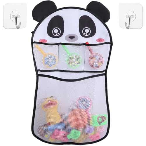 Red para juguetes de baño, Redes para juguetes de baño, Bolsa organizadora para juguetes de baño, Red de almacenamiento colgante para juguetes de baño, con 2 ganchos para bebé — Panda Red para juguetes de baño, Redes para juguetes de baño, Bolsa organizadora para juguetes de baño, Red de almacenamiento colgante para juguetes de baño, con 2 ganchos para bebé — Panda