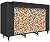 Tikimilor 4ft Firewood Rack Holder with Cover, Adjustable Heavy Duty Fire Log Stacker Stand for Fireplace, Outdoor Indoor Metal Wood Pile Storage Organizer, Patio Logs Stand tool, Black