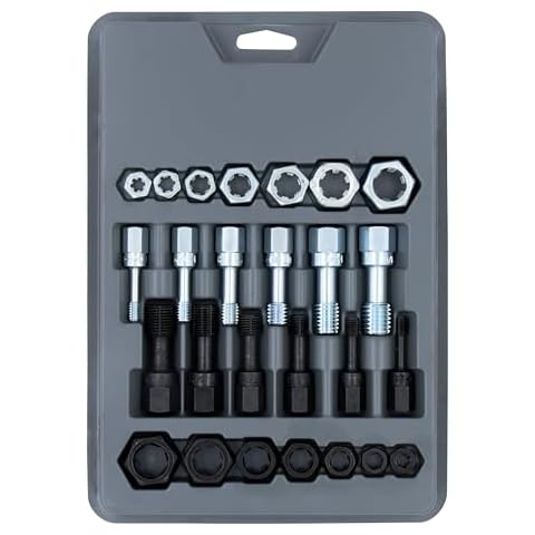 Lang Tools 2581 26-Piece Thread Restorer Tap and Die Set, black Cover