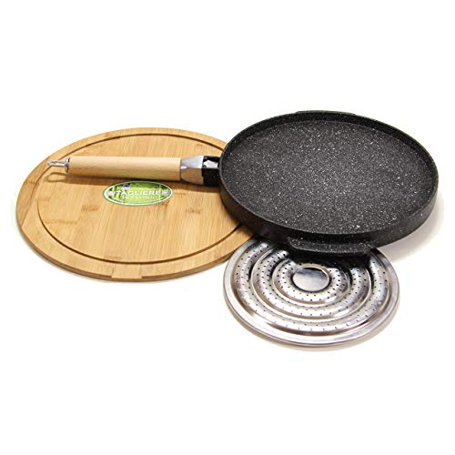 VL Sottopentola In Acciaio Inox 20x20 Cm Con Base Antiscivolo - Resistente Al Calore Per Pentole, Padelle E Piatti - Accessorio Cucina - Colore Nero