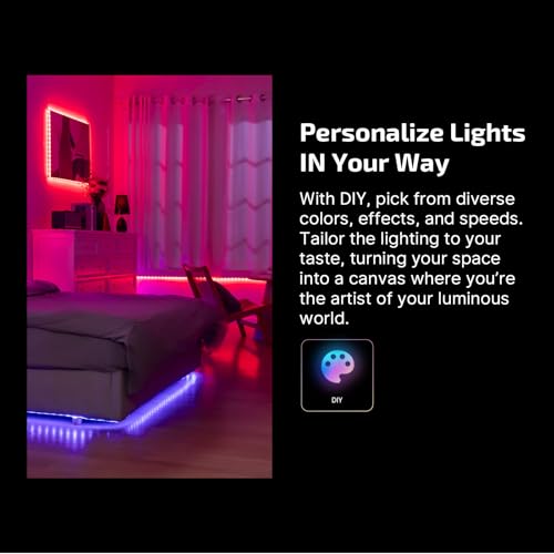 Image of OLIGHT RGBIC LED Strip Lights Ostrip2 16.4ft, Smart Control, APP | Work with Alexa,DC24V 2700K-6500K,IP65, ETL,DIY Color Changing, Music Sync,LED Lights for Bedroom, Cabinet, TV Home Decor