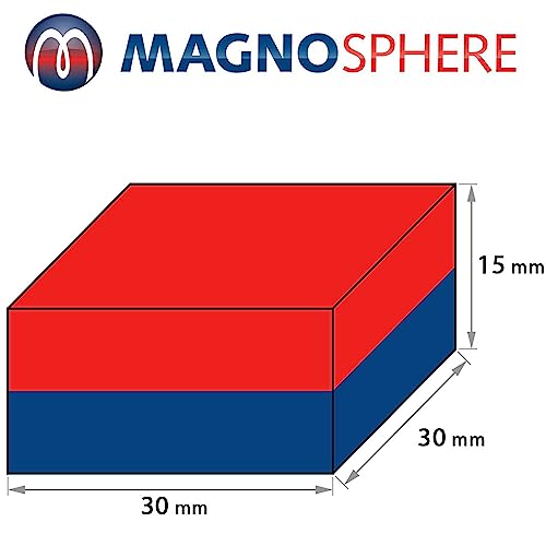 Blocco magnetico 30 x 30 x 15mm Neodimio N45