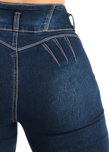 Image of Moda Xpress Women's Butt Lifting High Waisted Bootcut Jeans - Stretchy, Comfortable Flare Jeans in Junior Size Vintage Style