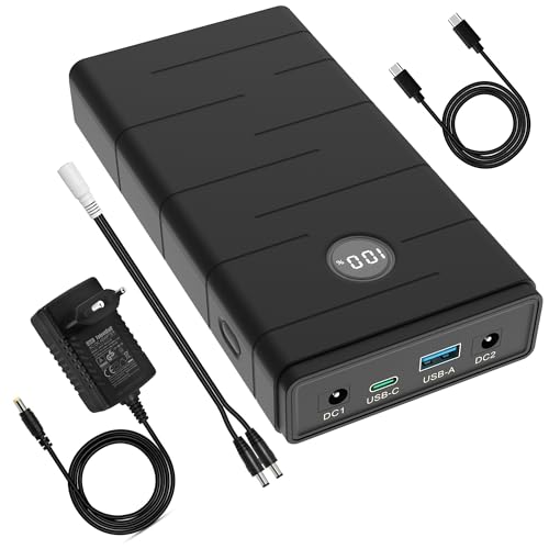 Talentcell 12V Lithium-Ionen-Akku PD 45 W USB-C 18 W USB-A Tragbare Powerbank 76 65 Wh DC 5 A Ausgang für Raspberry Pi/LED-Streifen/CCTV-Kamera/Teleskop Spectra-Pumpe beheizte Jacken