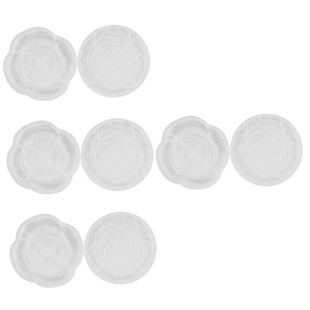 OSALADI 4 Set Stampo Silicone Per Sottobicchieri Forma Mold Resina Flessibile Per Creazioni Artigianali Per Iniziare Creare Sottobicchieri Unici E Protettivi 2 Pezzi * 4