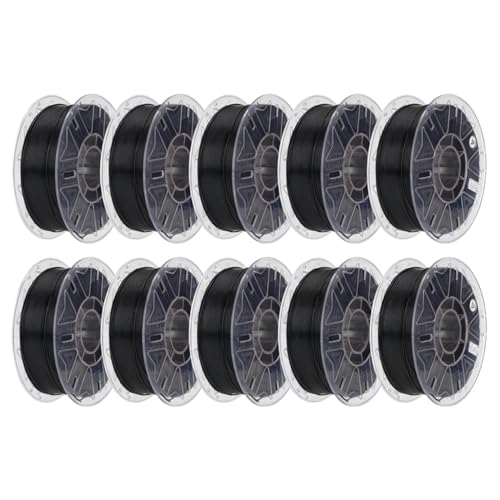 Creality Hyper PLA Filamento RFID 1,75 mm, 10 kg, Filamento PLA ad Alta Velocità 30-600 mm/s, 10 Bobine da 1 kg, Compatibile con K2 Plus Combo e CFS, Nero
