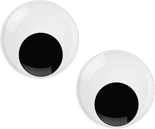 2pcs Wiggle Googly Eyes Self Adhesive Large Black White Eyes,80mm Wiggle Googly Eyes with Self Adhesive Black White Round Sticky Wobbly Eyes Plastic Craft Eyes for DIY Scrapbooking Crafts