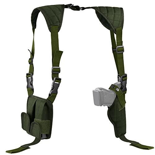 Shoulder Holster Xaegistac Airsoft Holsters General Vertical Gun Holster Adjustable for Most Kinds of Pistols (Army Green)