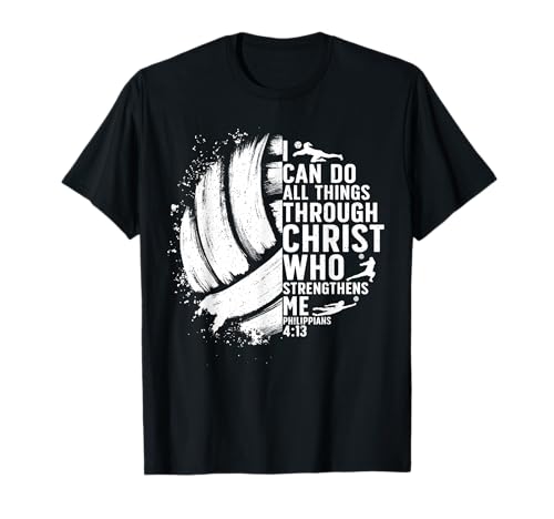 Funny Volleyball Christian Design for Men Women Boys Girls T-Shirt