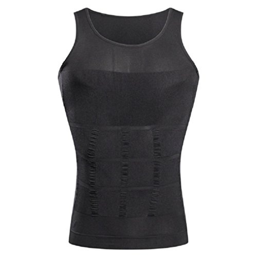 Stworld Mens Slimming Body Shaper Corset Vest Abs Abdomen Bodysuit Undershirt Grey