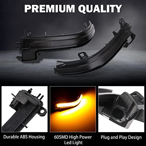Led Dynamic Sequential Turn Signals Mirror Lights For Bmw F30 F32 F36 F22 X1 I3 Bmw 1/2/3/4 Series Smoked Sequential Side Marker Turn Signal Light Lamp Blinkers Accessories 63137280771 63137280772 #TOP3