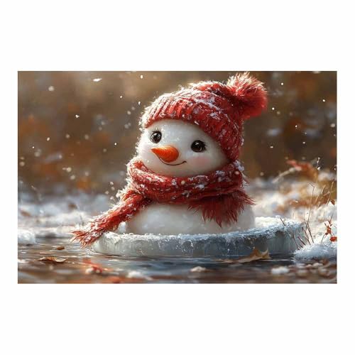 NEKAOEU(ネカオウ) クリスマスアートパネル 浴槽の雪だるま 冬の森の 絵画 ,壁絵 抽象 ボード ,インテリア ポスター 大判 ,おしゃれ リビング ダイニング 華やか 写真パネル(赤い)-80x120cm 額無し