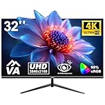 Gawfolk Monitor 32 Pollici 4K 60 Hz PC Schermo Senza Cornice per Computer (3840 × 2160p)Tecnologia Eye Care, Supporta VESA, HDMI, DP