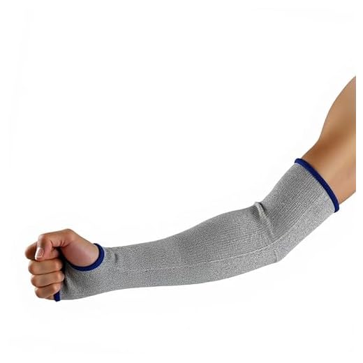 Cut Resistant Sleeves with Thumb Hole, Level 5 Protection, Slash Resistant Safety Protective Arm Sleeves, 13 inch long, XLarge (Arm width 5-10 inch)sold by Pair(2 Pieces)