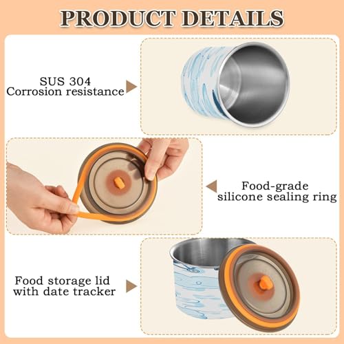 Contenedor hermético para café Qilmy 500ml acero inoxidable miniatura 5
