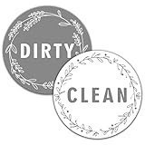 Zephyraxis Dishwasher Magnet Clean Dirty Sign | Branch Magnetic Dishwasher Sign | White & Gray Double-Sided Clean/Dirty for Dish Washers | Easy to Read Work on All Dishwasher