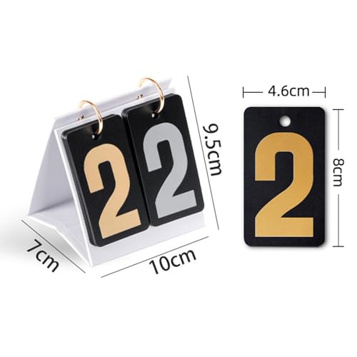 kowaku Flip Scoreboard Score Counter for Card Game Manual Score Flip Cards Lightweight Indoor Outdoor Desktop Game Score Flipper