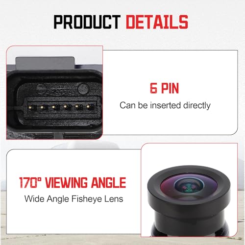 Image of EL3Z-19G490-D Rear View Park Assist Backup Camera Compatible with 2015-2020 Ford Mustang 2015-2019 Lincoln MKC 2010-2014 Ford F150 Parking Assist Camera Replace#BL3Z-19G490-B (EL3Z-19G490-D)