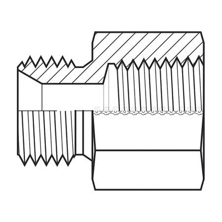 Adaptateur M6 x 1.0 mâle étanche en acier au carbone Adaptall pour liaison hermétique NPT