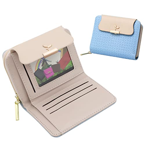 Image of PALAY Mini Wallet For Women PU Leather Purse with Zipper Bifold Card Coin Holder Cash Bag Clutch Wallet Fashion Women Wallet Purse Gift Small Wallet for Girl