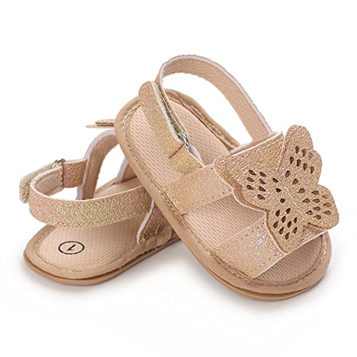 Louznse Infant Baby Sandals For Boys Girls Summer Beach Sparkly Butterfly Princess Flat Non Slip First Walkers Newborn Shoes #TOP3