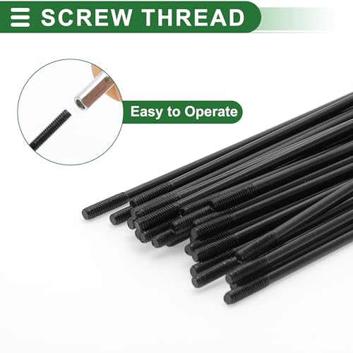 Motoforti Universal Bicycle Spokes Bike Wheel Spokes 14G 183mm Length Carbon Steel Black 1 Set - Thumbnail 6