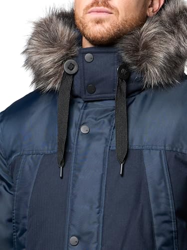 Image of Andrew Marc Men's Outerwear Tripp Mixed Media Faux Fur Hooded Parka