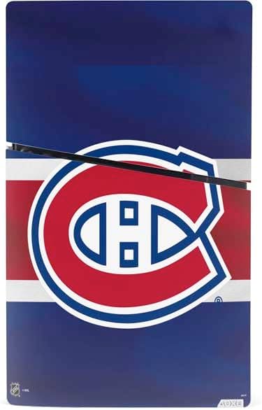 Skinit Decal Gaming Skin Compatible with PS5 Slim Digital Edition Console - Officially Licensed NHL Montreal Canadiens Jersey Design