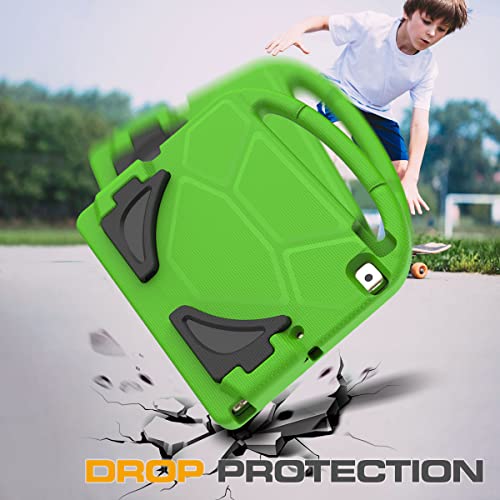 Image of Kids Case for iPad 9th /8th /7th Generation, iPad 10.2 Kids Case with Built-in Screen Protector, Durable Shockproof Handle Stand Protective Cover for iPad 10.2 Inch 2021 /2020 /2019, Green