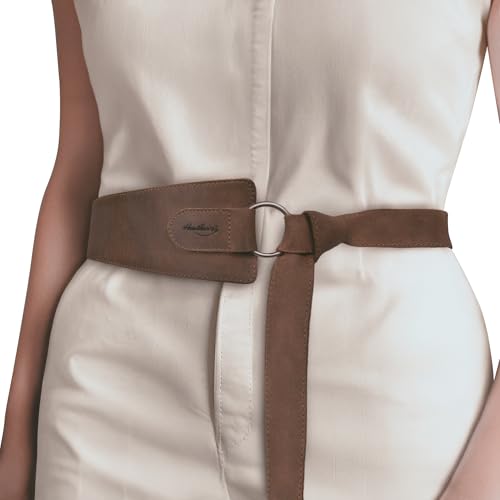 Heather's, Formal Belt for Women with Ring, No-Buckle Belt, Waist Strap, Belly Accessory, Full Grain Leather, Handmade3