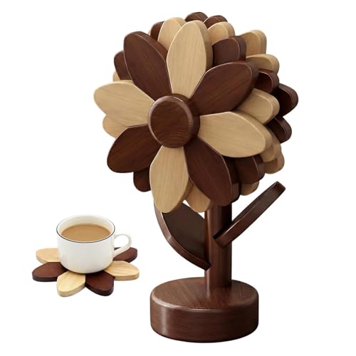 Salvamanteles de madera decorativo de alta resistencia para cocina y encimeras 2