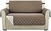 LikeGoods66 Fundas para muebles de sofá, fundas de microfibra para sofá, bolsillos laterales, protectores cuadrados de microfibra para mascotas y niños (2 plazas), color beige