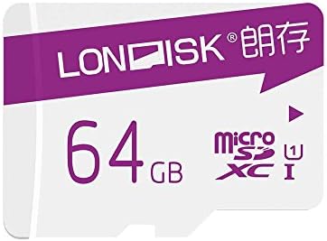 [10-Year-Warranty] LONDISK Robot 64GB Micro SDXC UHS-I Class 10 Memory Card with Adapter (U1, LONDISK-64gb)