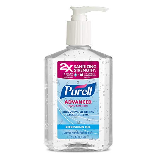 PURELL Advanced Hand Sanitizer Refreshing Gel, 12 fl oz Pump Bottle (Pack of 6) – 3659-04-EC
