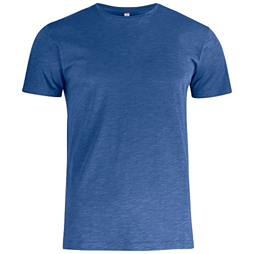 Image of Clique Men's Slub T T-Shirt, Blue Melange, S
