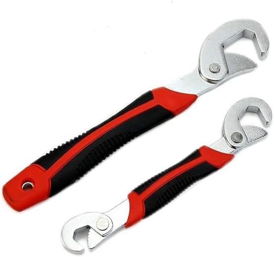 Set of 2 Universal Open-end Wrench 9-32 mm, Adjustable Combination Spanner Handle Tool Set, Quick Snap (Set of 2 Universal Open-end Wrench-0AI)
