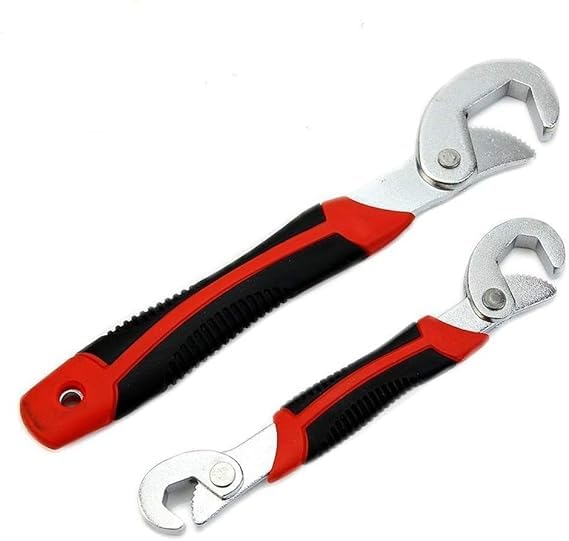 Set of 2 Universal Open-end Wrench 9-32 mm, Adjustable Combination Spanner Handle Tool Set, Quick Snap (Set of 2 Universal Open-end Wrench-00Z)