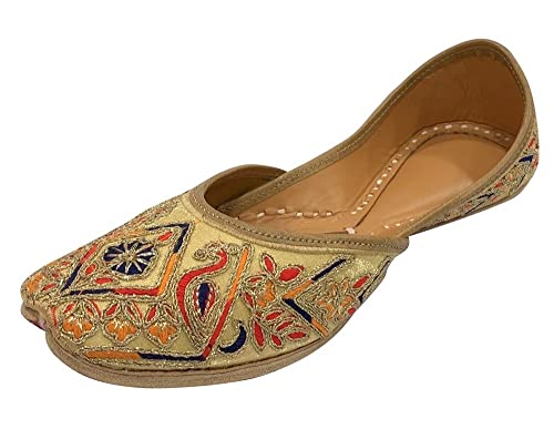 Multi Designer Women's Punjabi Jooti Handmade Stylish Flats Party Shoes