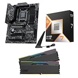 Micro Center CPU Motherboard Memory 3-in-1 Combo: AMD Ryzen 7 9800X3D CPU Processor with MSI X870E...