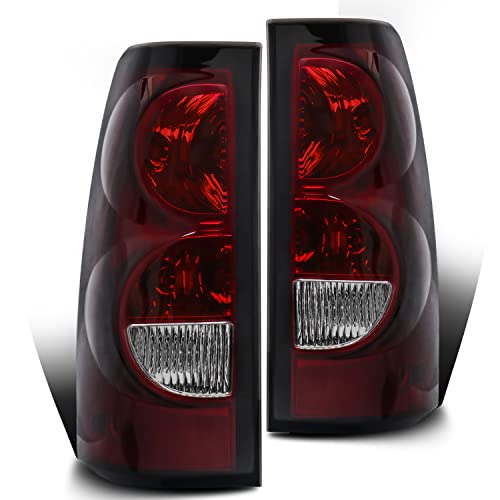 MOSTPLUS Smoke Lens Tail Light Set for Chevy Silverado #TOP25
