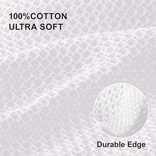 Image of joybest Cotton Kitchen Dish Cloths, 8-Pack Waffle Weave Ultra Soft Absorbent Dish Towels Washcloths Quick Drying Dish Rags, 12x12 Inches, White