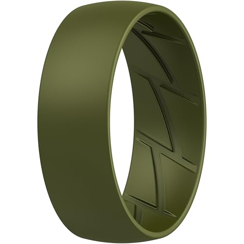 Image of ThunderFit Silicone Rings for Him and Her, Rubber Engagement Bands Unisex - 1 /4 /5 /7 /8 Variety Multipack