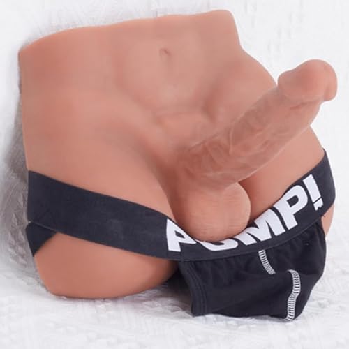 Image of Lifelike Male Torso Sex Doll for Women with Flexible Dildo 7.08 inch | Realistic Huge Cock, Unisex Masturbator, Tight Anal Sex Toy, For Men Gay Couple