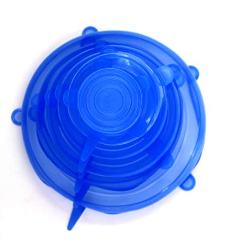 image for LMS Flexible Silicone Stretch Lids Round Reusable Food Covers For Bowl