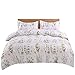 YMY Lightweight Microfiber Bedding Duvet Cover Set,Floral Printing Pattern