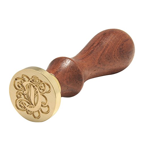 Yoption Letter C Wax Seal Stamp, Vintage Initial Alphabet Sealing Stamp Brass Head Wooden Handle for Wedding Party Invitations, Envelope, Christmas Card, Gift Wrap